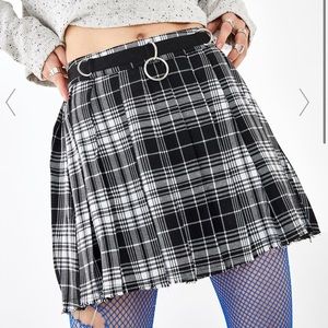 Dolls Kill Current Mood Pretty Wicked Plaid Skirt